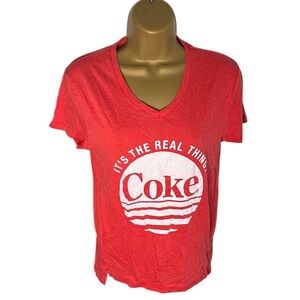 Coca Cola Graphic Tee Short Sleeve Red XS Juniors